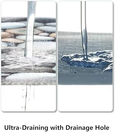 Square Shower Mat, Yonala 27 x 27 Inch Stylish Non Slip Shower Mats - Image 5