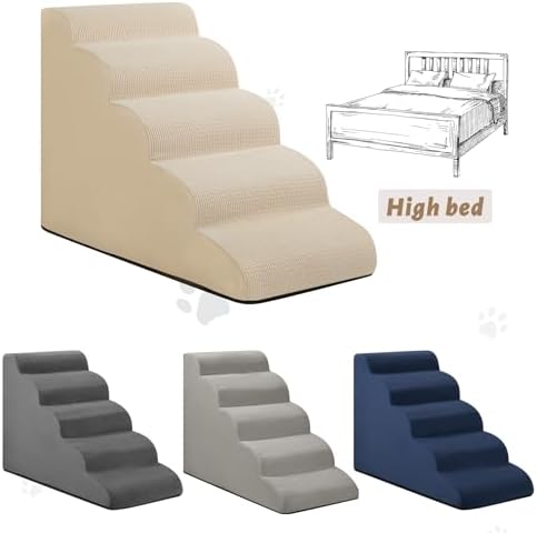 Aodisman Dog Stairs for High Bed, 5-Step Pet Ramp for Small Dogs and Cats - Image 5