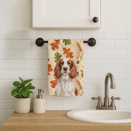 Caroline's Treasures Welsh Springer Spaniel Dogs Kitchen Towel 15x25 in - Image 2