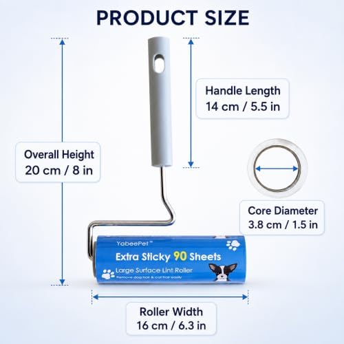 Extra Sticky Large Lint Roller Refills, 6.3'' Giant Lint Roller Refills - Image 4