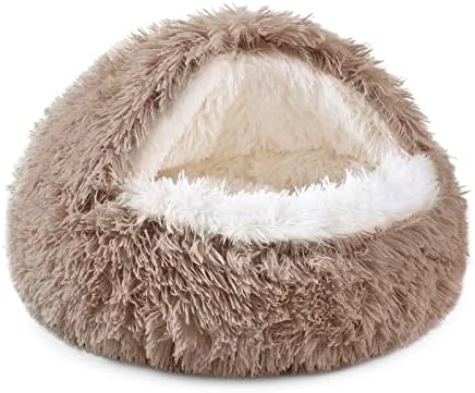 NOYAL Hooded Donut Bed, Calming Cave by Noyal