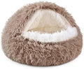 NOYAL Hooded Donut Bed, Calming Cave by Noyal
