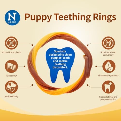 N-Bone Puppy Teething Rings, Chicken Flavor, Natural Puppy Teething Chews & - Image 3