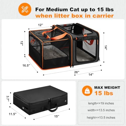 Pidipiti 20x14x14 Expandable car Travel Carrier, - Image 2
