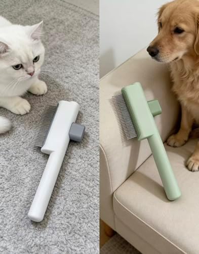 2pcs of Pet Brush, Stainless steel comb 7.5"x 2.7", Cat comb, Dog Brush - Image 5
