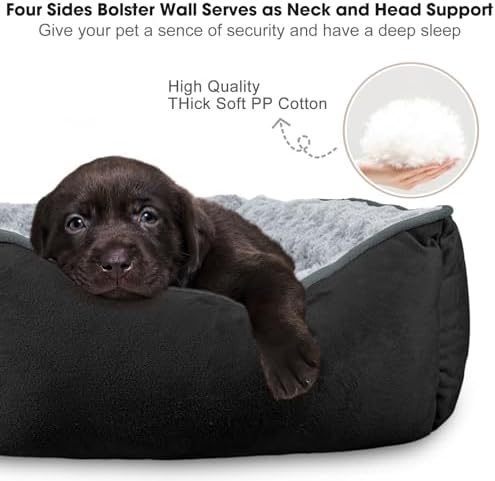 JOEJOY Rectangle Dog Bed for Large Medium Small Dogs Machine Washable Sleeping - Image 2