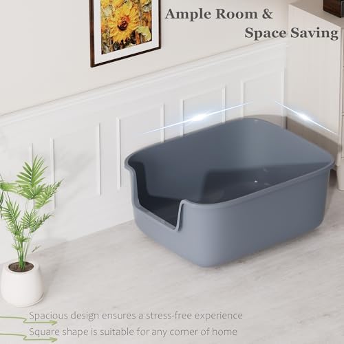 Vealind Large Cat Litter Box High Sided Entry Cat Litter Pan 50 x 40 x 22 CM - Image 6