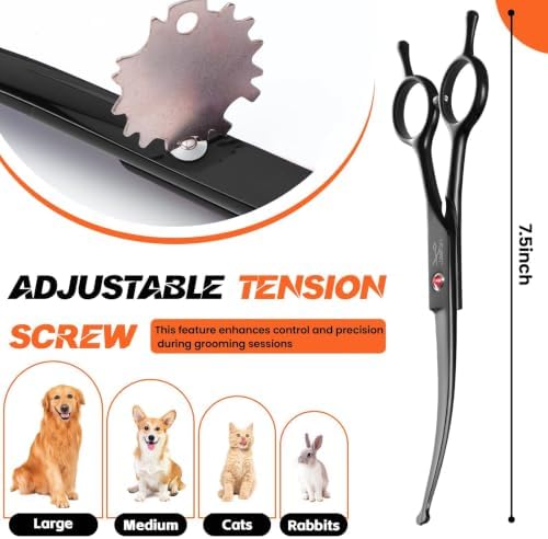 JASON Curved Dog Grooming Scissors - Image 5
