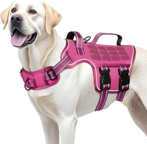 Dog Harness for Large Dogs, No Pull Tactical Vest by Runfido