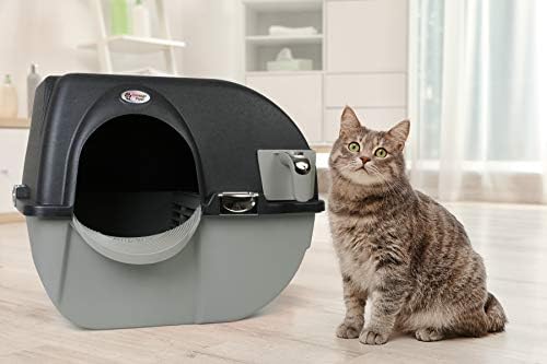 Omega Paw Elite Self Cleaning Roll 'n Clean Litter Box, Midnight Black - Image 4