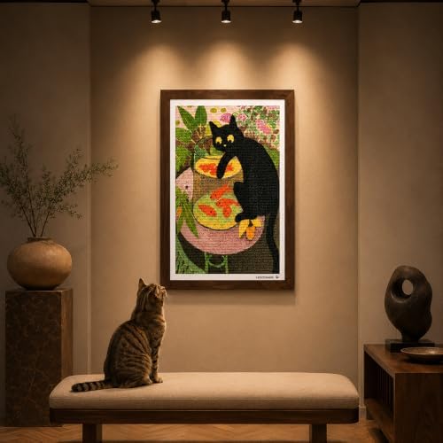 Wall Art Cat Scratcher, Framed Sisal Scratch Pad - Image 4