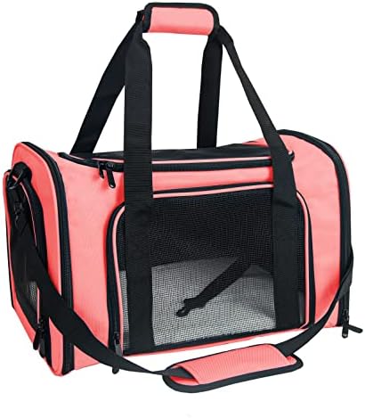 Soft Sided Carrier for Small Medium Cats Dogs, TSA Airline Approved Collapsible by NextFri