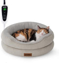ZOMISlA Heated Cat Bed for Indoor Cats, 25 Timer & 11 Temp Adjustable by Zomisia