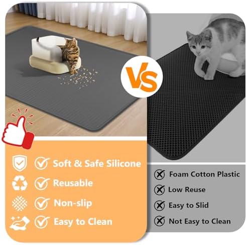 Silicone Cat Litter Mat 45" x 30" Cat Mat - Image 3