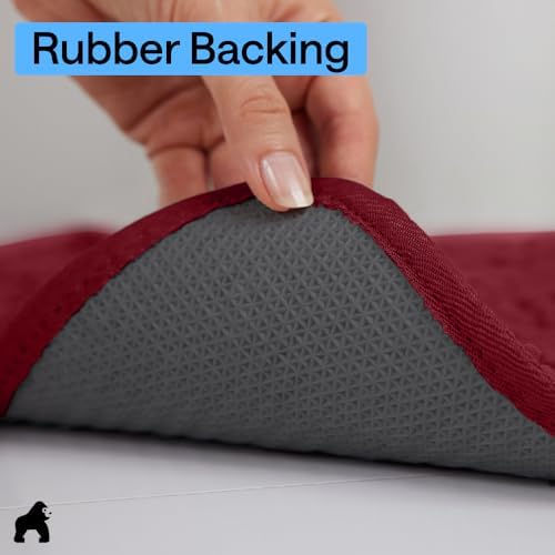 GORILLA GRIP SoakSTOPPER Dog Door Mat, Machine Wash and Dry, 24x17 Burgundy - Image 5