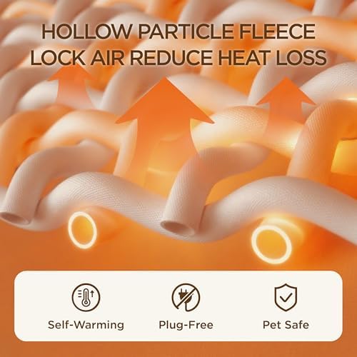 Bedsure Self Warming Cat Bed, Round Washable Small Dog Bed, 20In Brown - Image 2