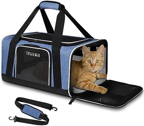 Petskd Small Pet Carrier 17" L x 11" W x 9.5" H Airline Approved by Petskd