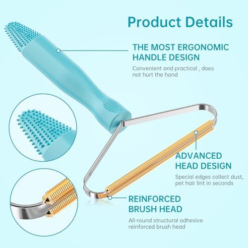 3-Pack Pet Hair Removal Tool, Dog & Cat Hair Remover, Carpet Rake - Image 3