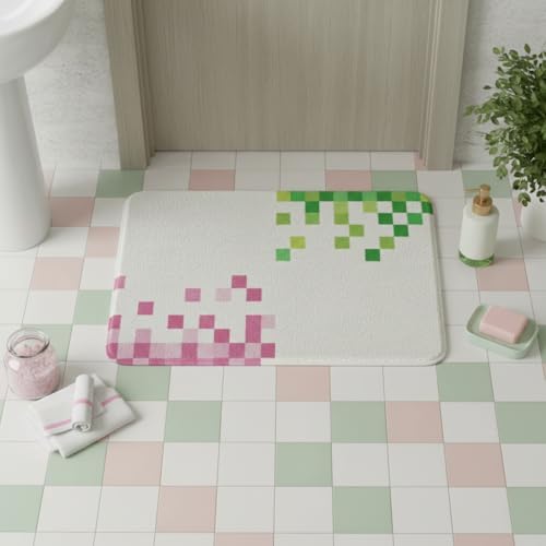 Pixelated Style Bath Rug, Gamepad Miners Video Games Shaggy Absorbent Non Slip - Image 5