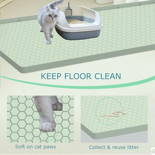 Cat Litter Mat for Litter Box, Silicone Large Cat Litter Trapping Mat - Image 2