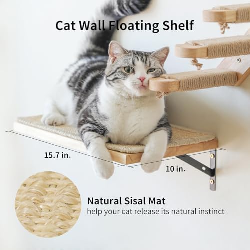 FUKUMARU Cat Wall Furniture, 3 Pack Kitten Shelves Set - Image 4
