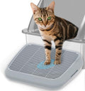 Elevated Litter Box Ramp/Steps for Kittens & Old Cats, Washable Litter Catcher by TAILRYTH