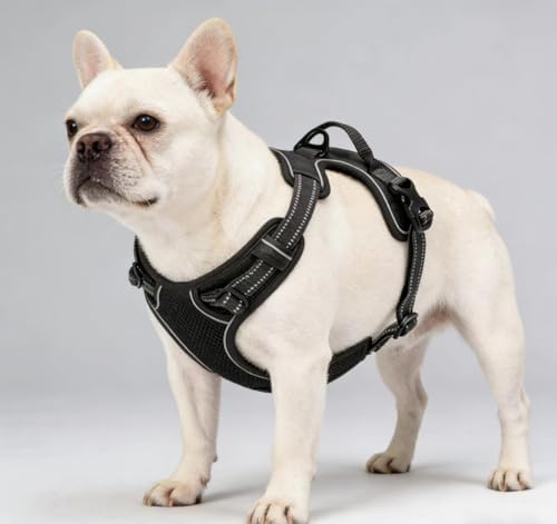 Adjustable Reflective Black No-Pull Dog Harness - Image 4