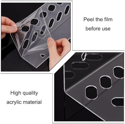AHANDMAKER 2Pcs Clear Acrylic Wall Mounted Scissors Shear Holder Rack - Image 3