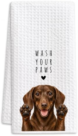Wiener Dog Kitchen Towel, Hand Towel, Dachshund Gifts by Buildinest