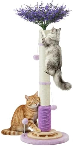 45" Tall Cat Scratching Post for Large, Heavy Duty Scratcher Tree by COUNER