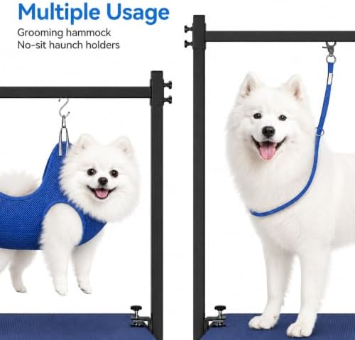 Dog Grooming Table with Arm Hammock & Nooses, 35.5" L×23.6" W x 30" H - Image 2