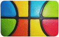 Colorful Basketball Texture Bath Mat Non-Slip Soft Microfiber Bathroom Rugs by Unknown