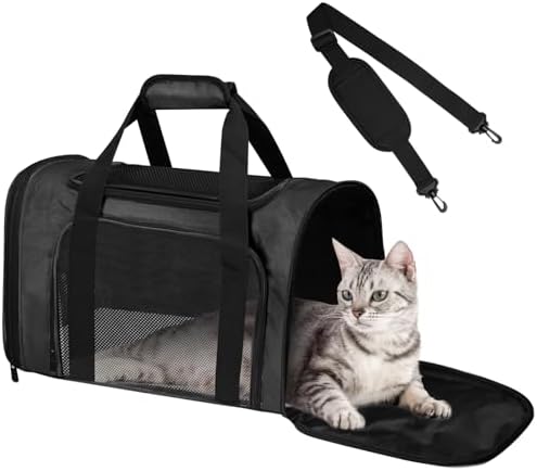 Large Cat Carrier Soft Up to 28 Lbs, Breathable Pet Bag by Alwaysstandbehindyou