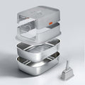 Stainless Steel Sifting Litter Box by Dowanqocats