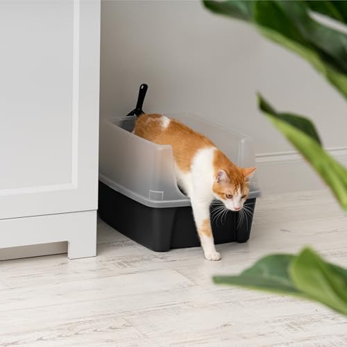 IRIS USA High Sided Cat Litter Box, Scatter Shield - Image 5