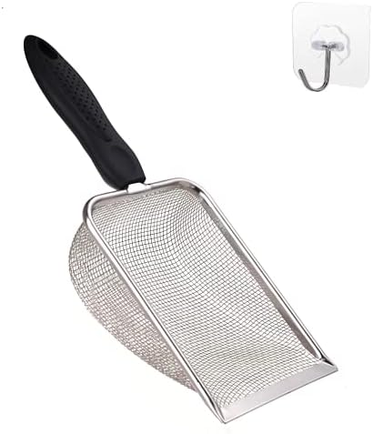 Small Mesh Stainless Steel Cat Litter Scoop Fine Mesh Metal Reptile Litter by Unknown