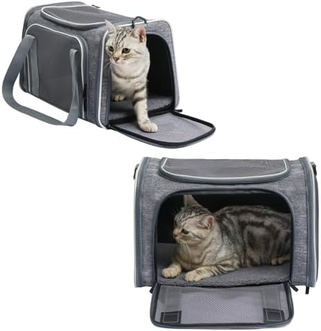 Cat Carrier - Soft-Sided Dog Pet Carrier, Portable Foldable Pet Bag up to 28 Lbs - Image 3