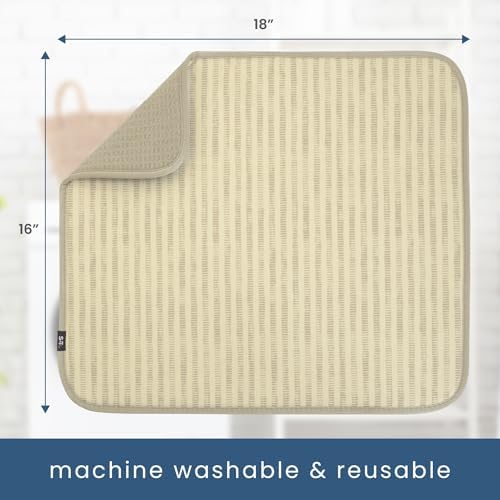 S&T INC. Dish Drying Mat, Distressed Lines - Image 6
