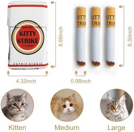 Nocciola 3 Pack Catnip Toys for Cats, Funny Cat Toys Filled - Image 3
