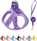 M Purple Soft Mesh Dog Harness and Leash Set, No Escape Puppy Harnesses by Unknown