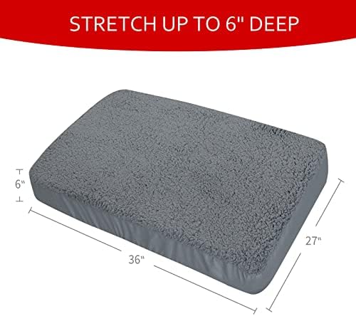 Dog Bed Covers 2 Pack Soft Plush Replacement Washable, 36x27 Inches - Image 6