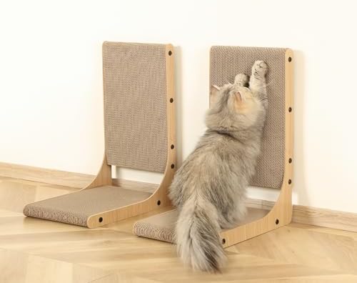 Zakkart 2-Pack L-Shaped Cat Scratching Board, 19.7" Tall - Image 6