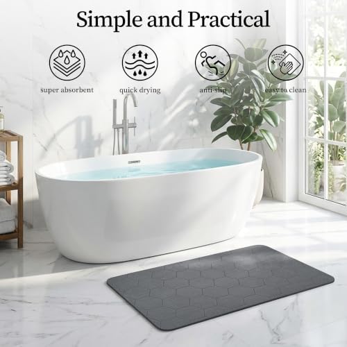 THMINS Extra Large Stone Bath Mat - Image 4