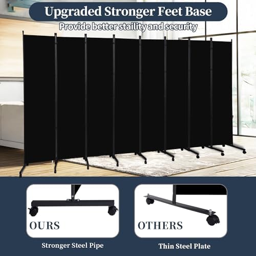 Room Divider 6 Panel-176''Wide Folding Privacy Screen, Large Partition Wall - Image 2