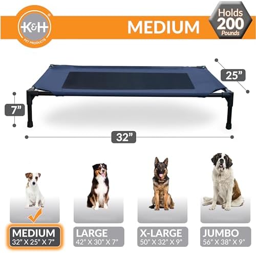 K&H Outdoor Elevated Dog Bed, Cooling Raised Dog Bed, Medium 32x25in - Image 3