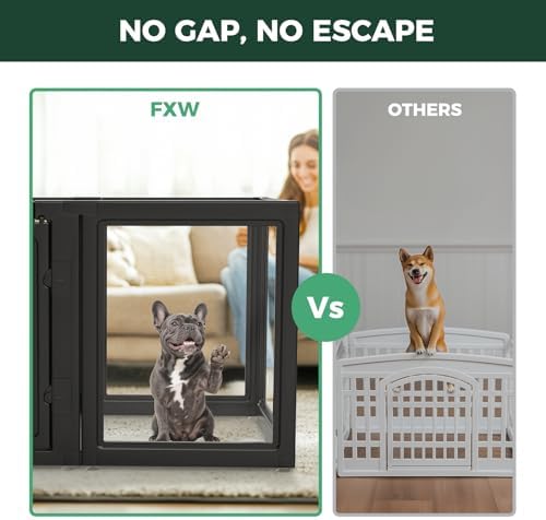 FXW AuraSpace Clear Acrylic Indoor Dog Playpen, 6 Panels - Image 2