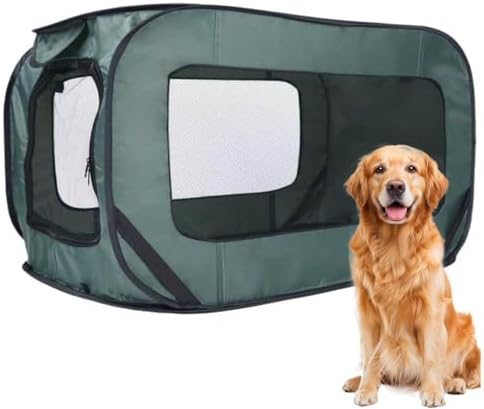36 Inch Foldable Dog Kennel for Medium Dogs, Portable Waterproof Pop-Up Pet by Unknown