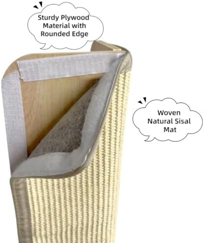 SHENGOCASE 2-Pack Sofa Corner Cat Scratching Post 27.5“ Sisal - Image 4