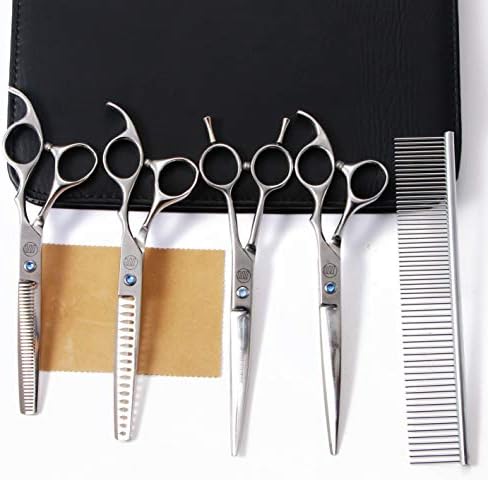 Moontay 7" Professional Dog Grooming Scissors Set of 5 by Moontay