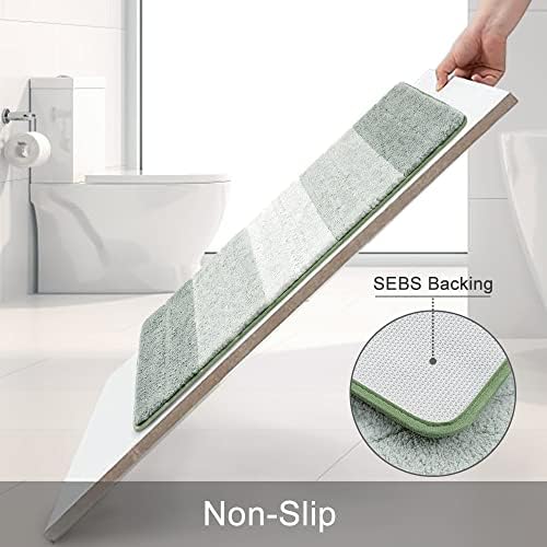 2 Piece Ombre Bath Mat Set for Bathroom, Non Slip Ultra Soft and Thick Water - Image 3
